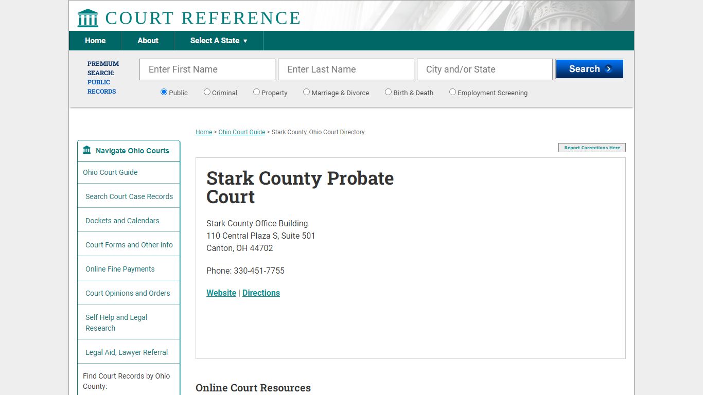 Stark County Probate Court - CourtReference.com